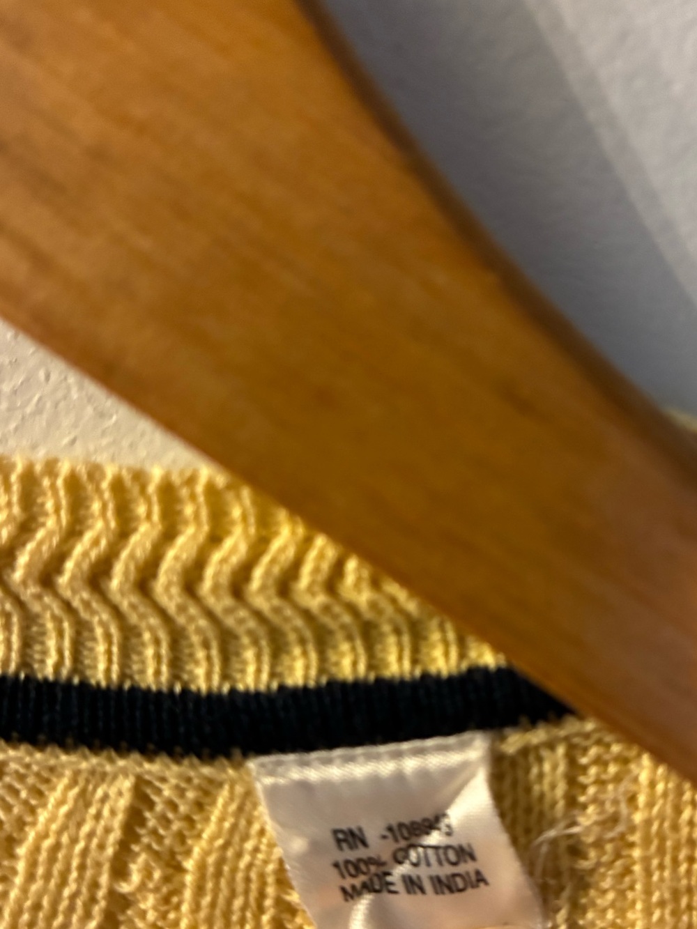 ALEX CANNON Butter Yellow Micro Cable Knit Sweater | Coastal Preppy Cotton M - Picture 6 of 9